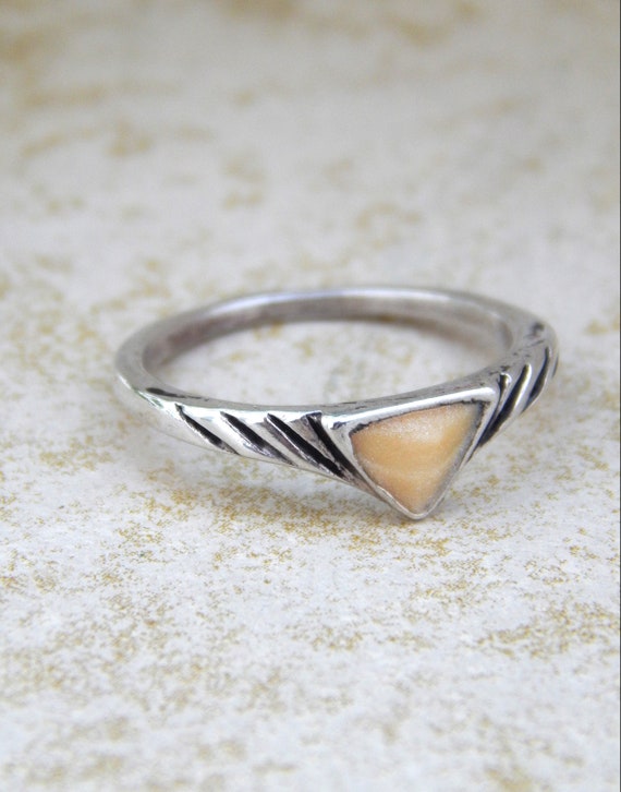 Triangle Silver Ring Size 5, Sterling Silver Daint