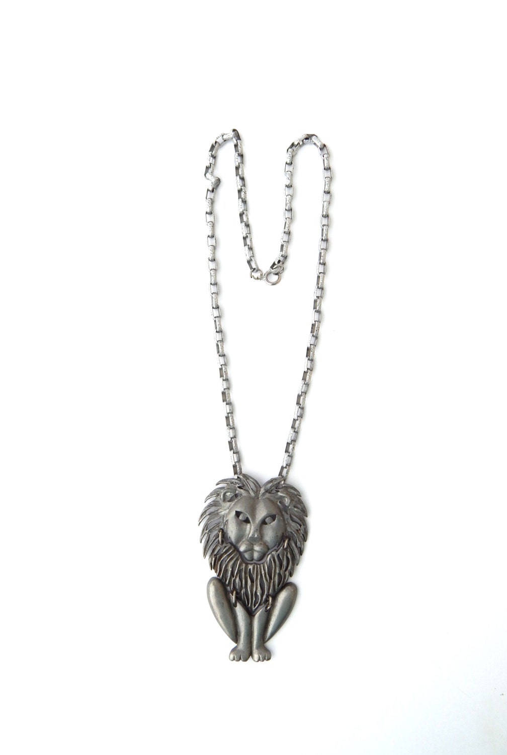 Lion Necklace Eloxal Aluminum Long 