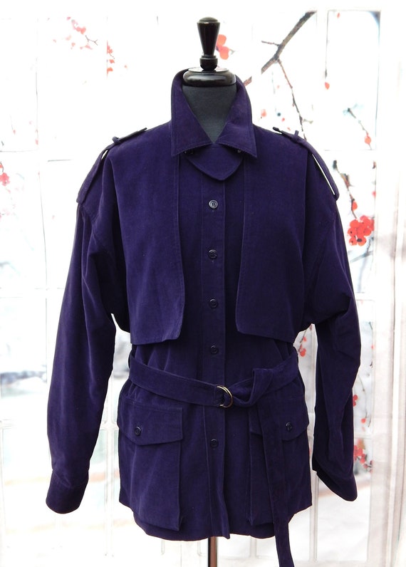 Purple Corduroy Coat JAPAN Wainwright & Spencer Si