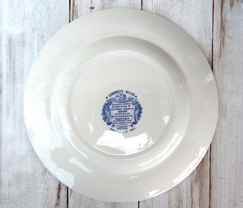 Vintage Liberty Blue Dinner Plate Independence Hall Etsy