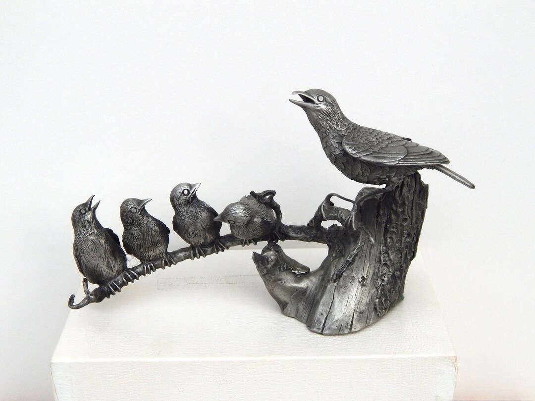 Birds Pewter Sculpture Gilroy Roberts Baltimore Orioles 1977