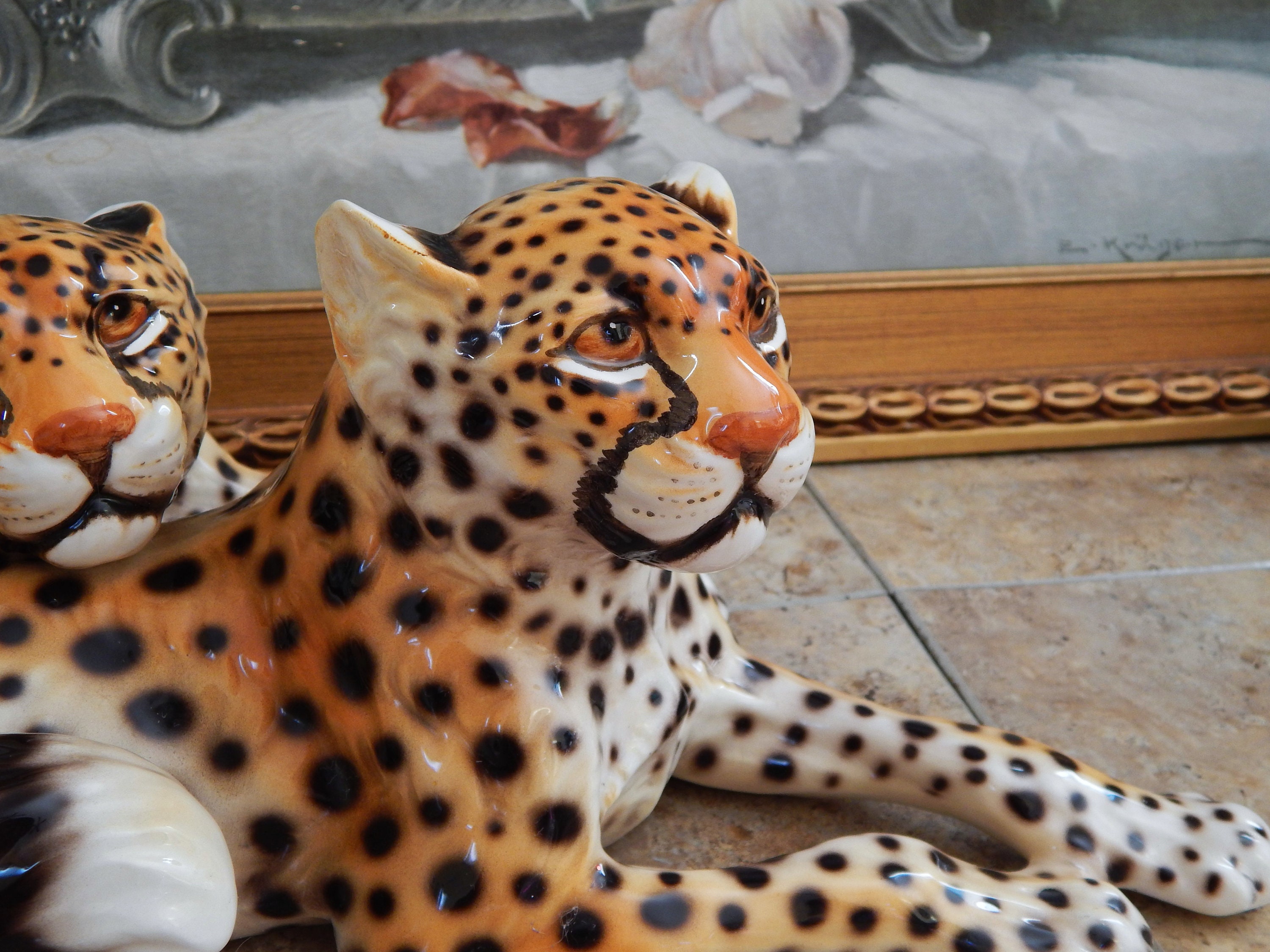 RONZAN Cheetah Couple Sculpture ITALY RARE Mid Century - Etsy