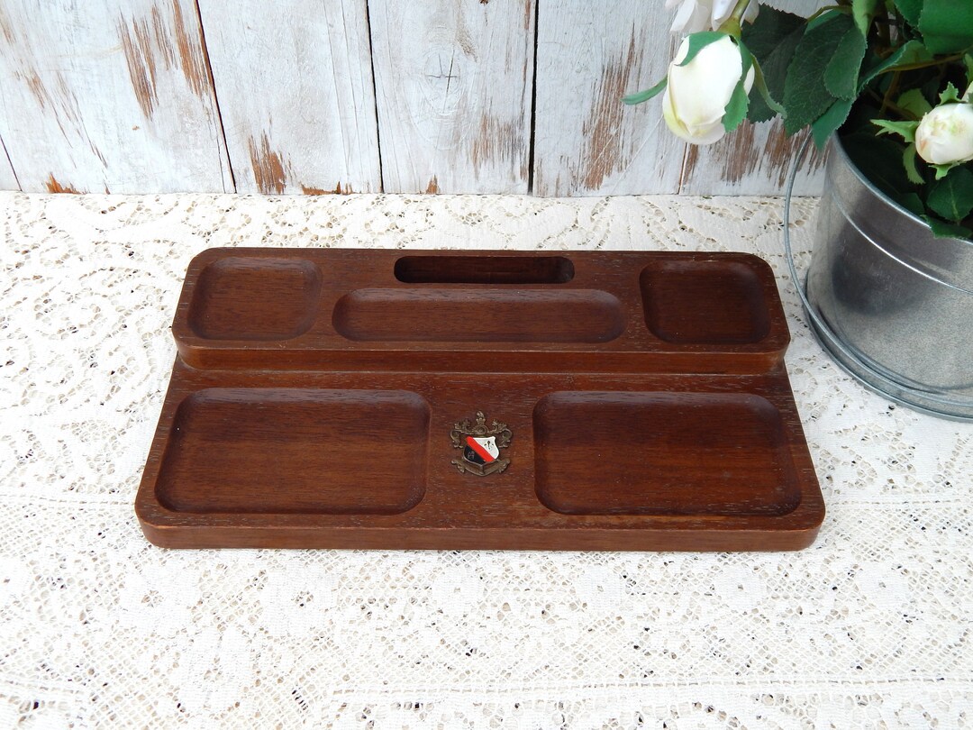Mahogany Desk Organizer Dresser Organizer Men's Wooden Etsy