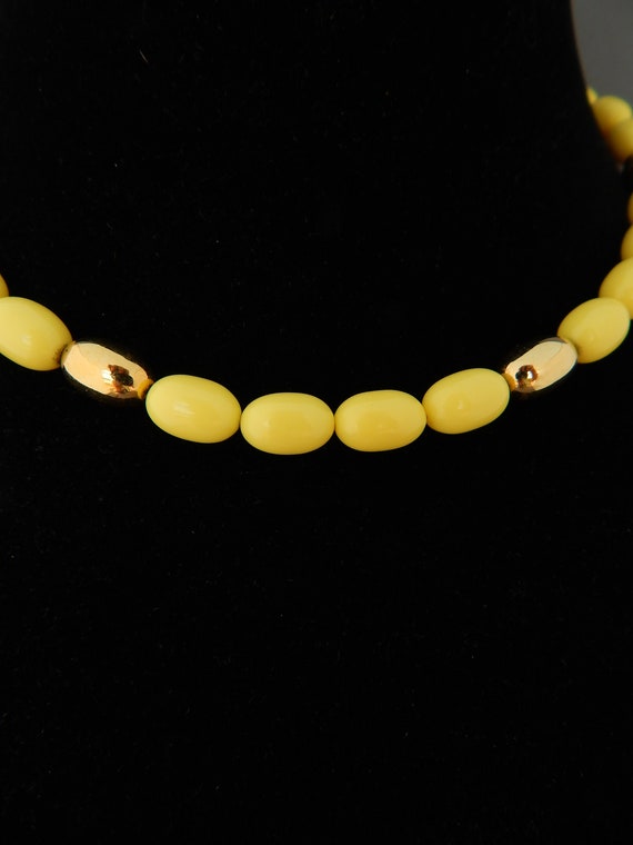 NAPIER Yellow Necklace, Yellow Beaded Necklace, L… - image 5