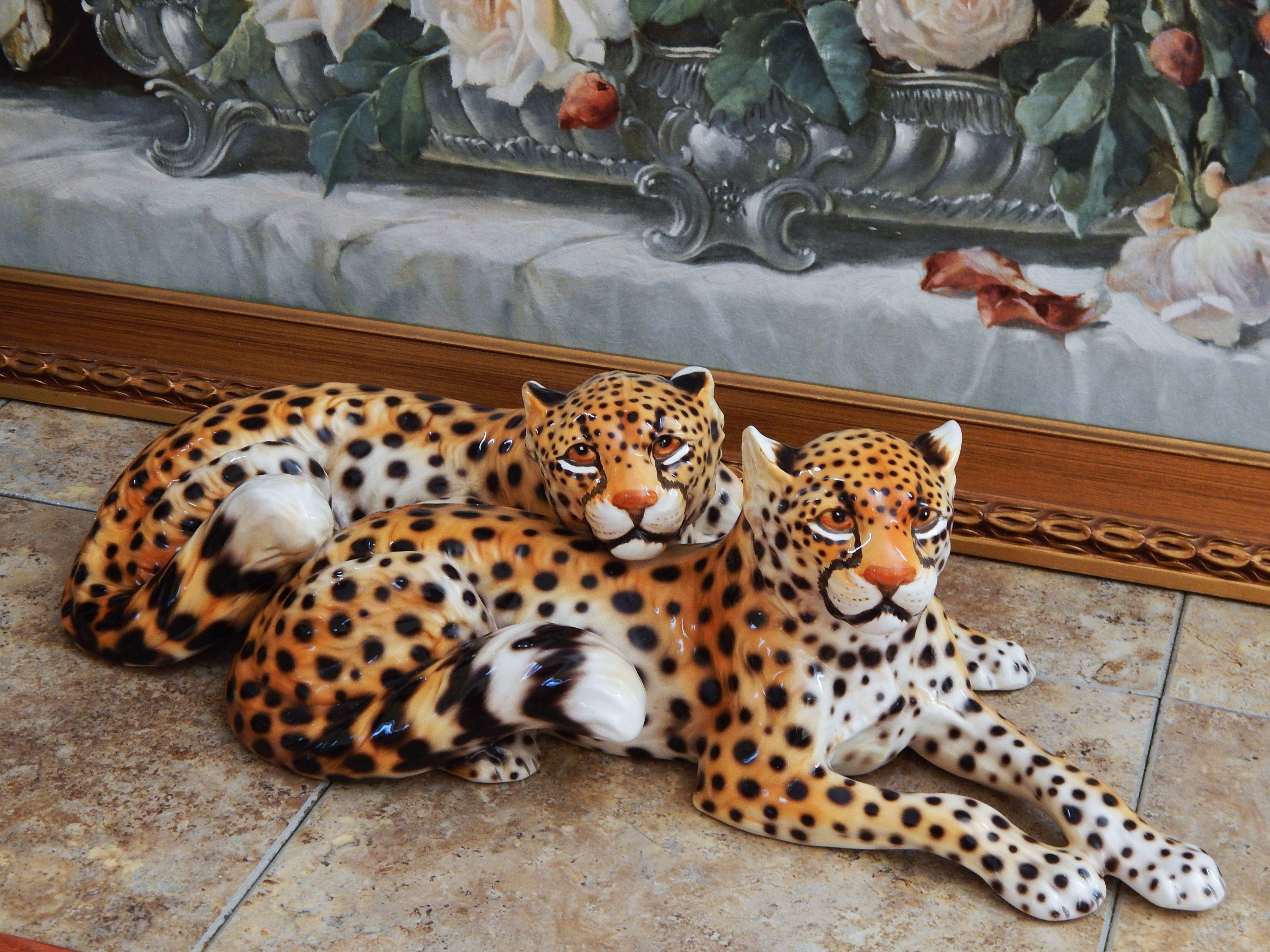 RONZAN Cheetah Couple Sculpture ITALY RARE Mid Century - Etsy