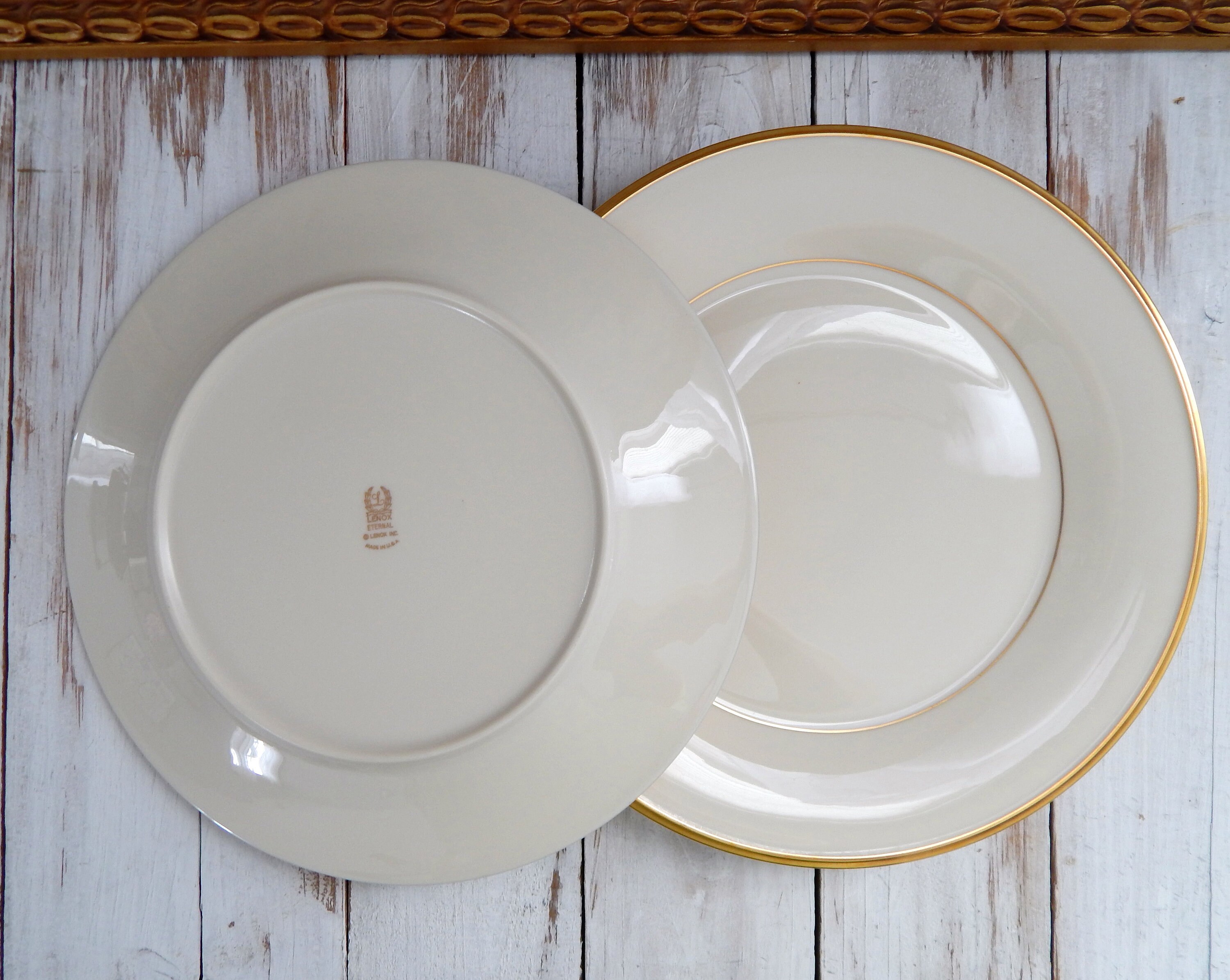 ヴィンテージ lenox 新品 Eternal エターナル プレート4枚 金