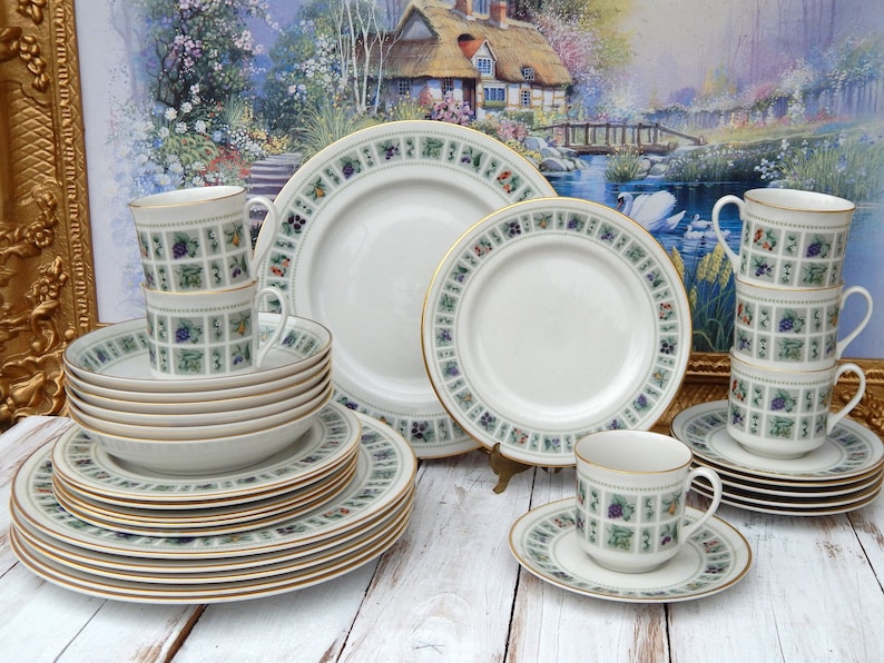 ROYAL DOULTON Tapestry Service for 6 Dinner Plates Salad Soup Etsy