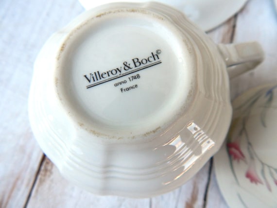 VILLEROY & BOCH Riviera Cups and Saucers Set of 2, Vintage