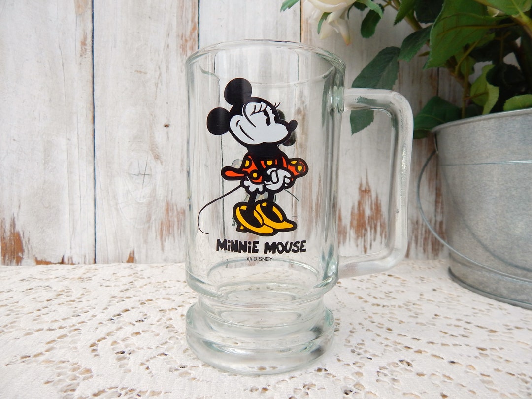Disney Glass Mug MINNIE MOUSE Beer Mug Disney Lover Gift Etsy