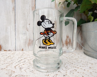 Disney Glass Mug MINNIE MOUSE Beer Mug, Disney Lover Gift, Disneyana Gift
