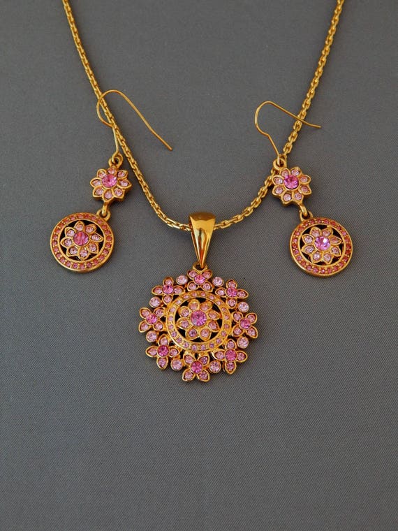 Pastel grunge jewelry pink necklace crochet jewelry fall necklace homemade gifts for mom stained glass jewelry unique geometric necklace