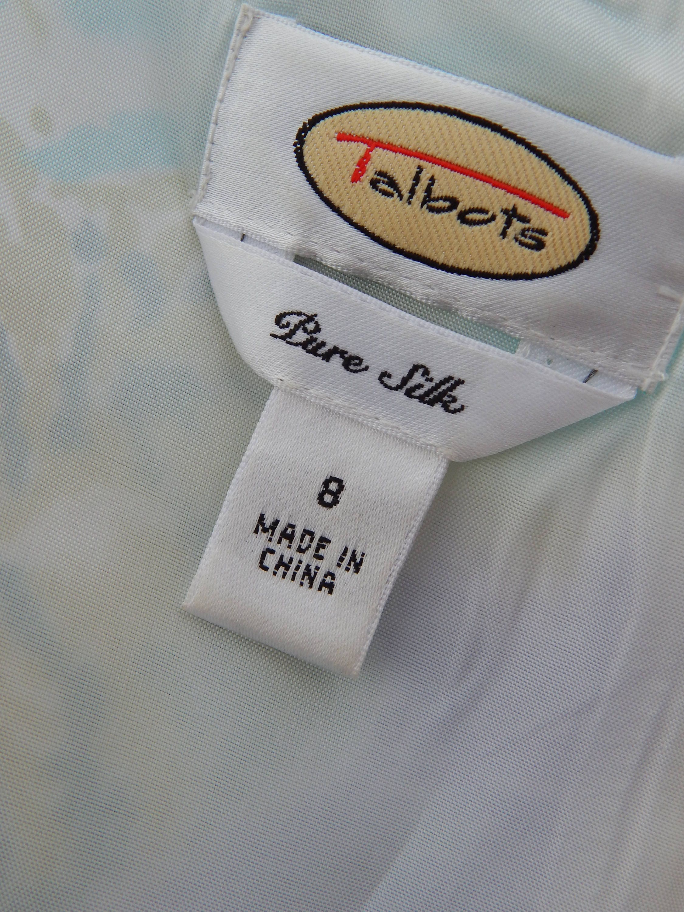 talbots silk dress Women's Petite - Satin Cowl-Neck Dress - Wrapped Floral - Black/Bright Blue