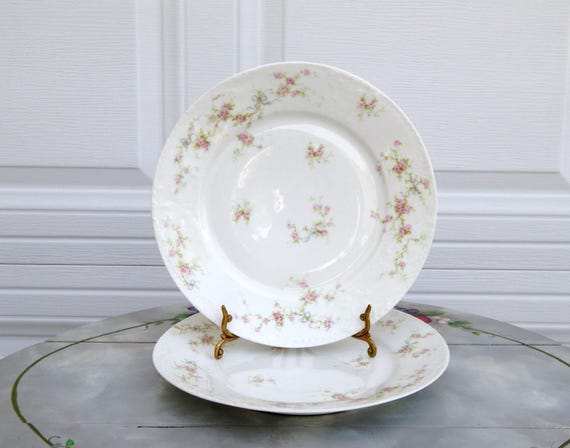 LIMOGES HAVILAND France Plates MARIE Set of 2, Antique Limoges