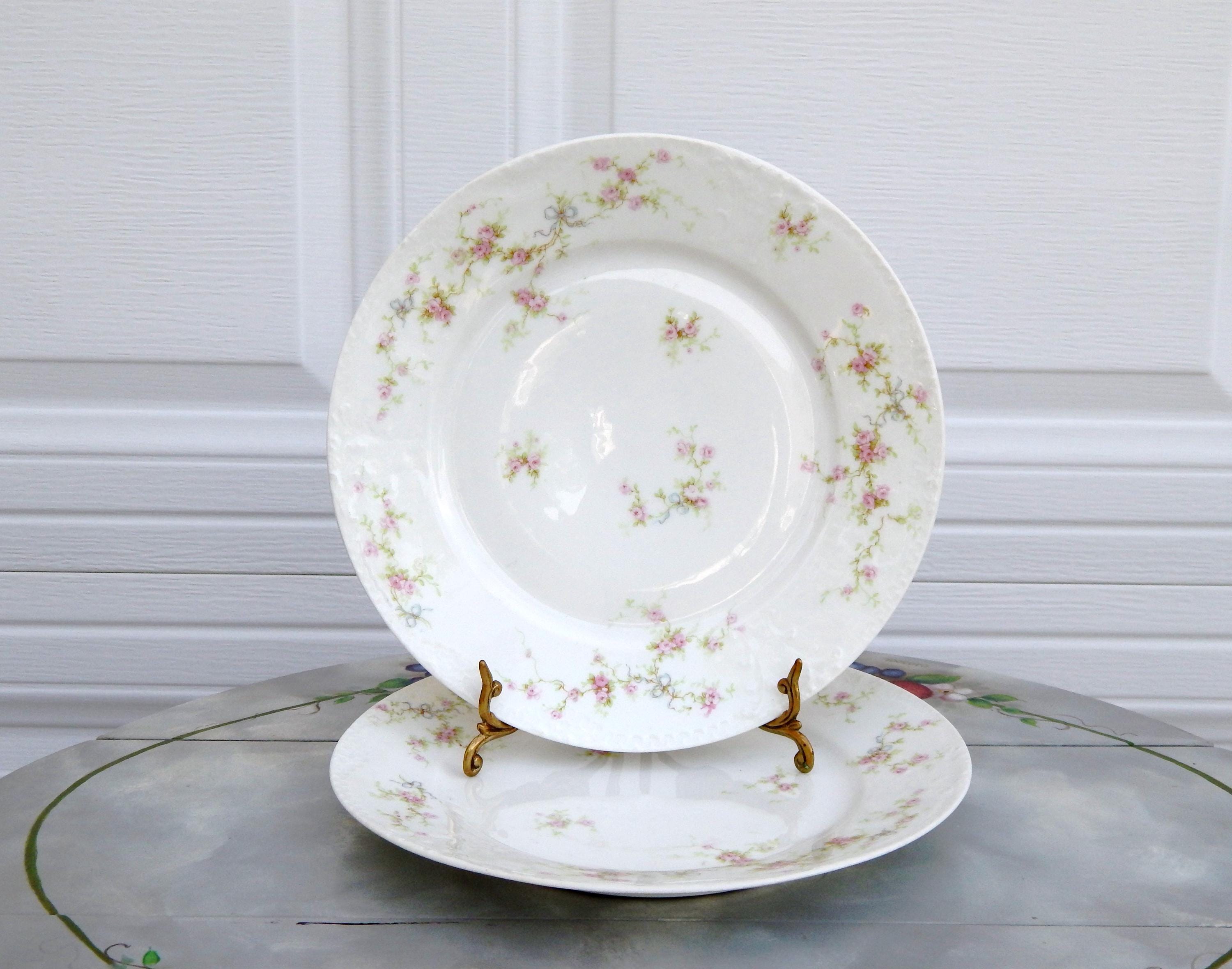 LIMOGES HAVILAND France Plates MARIE Set of 2, Antique Limoges