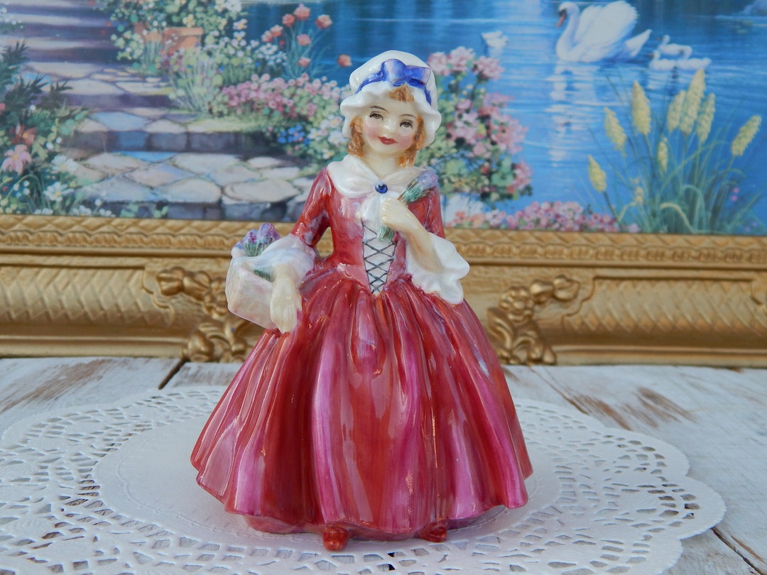ROYAL DOULTON Lavinia Figurine, Antique Figurine Lady Red Dress Bone China  England - Etsy