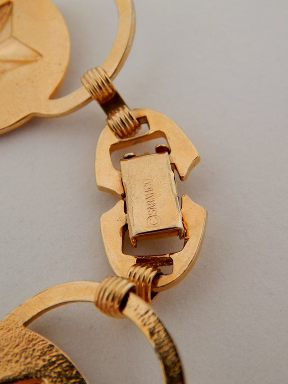 Gold Star Bracelet Sarah Coventry MILITARY BRASS … - image 4