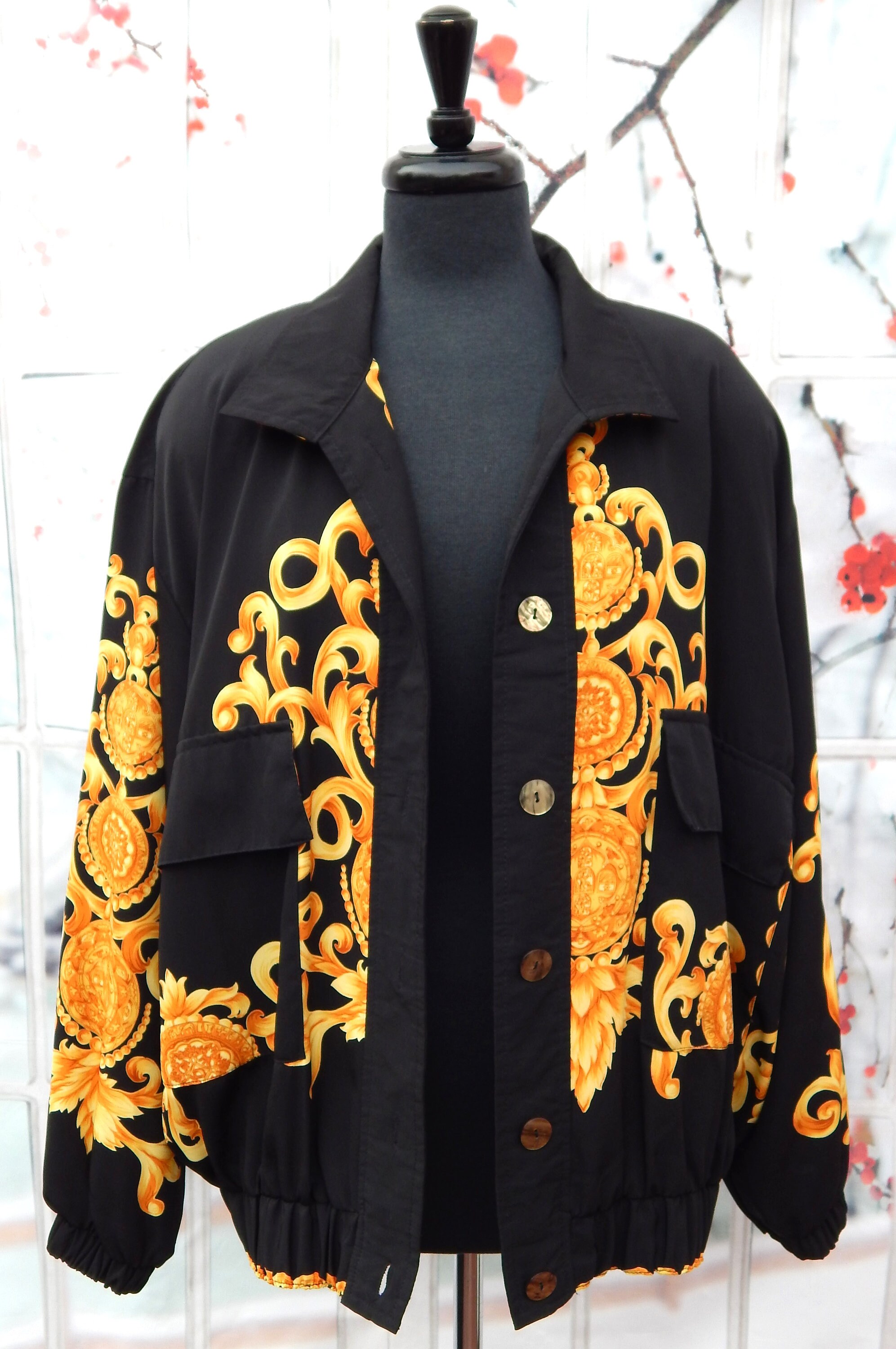 80s French Made Layered Silk Jacket フランス DEADSTOCK】80s French Military F1 Jacket.今の季節に最適な