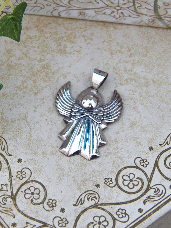 Silver Angel Pendant 925 Thailand, Guardian Angel 