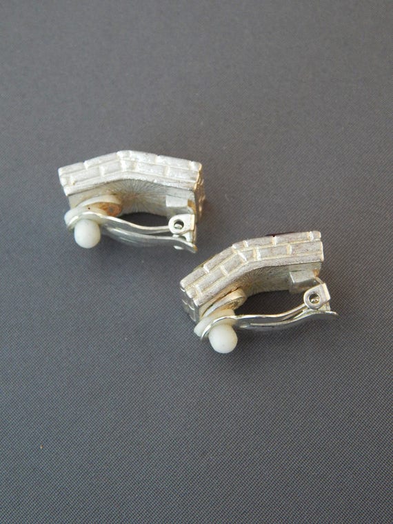 GIVENCHY Earrings Clip-Ons Rectangular Red Yellow… - image 3