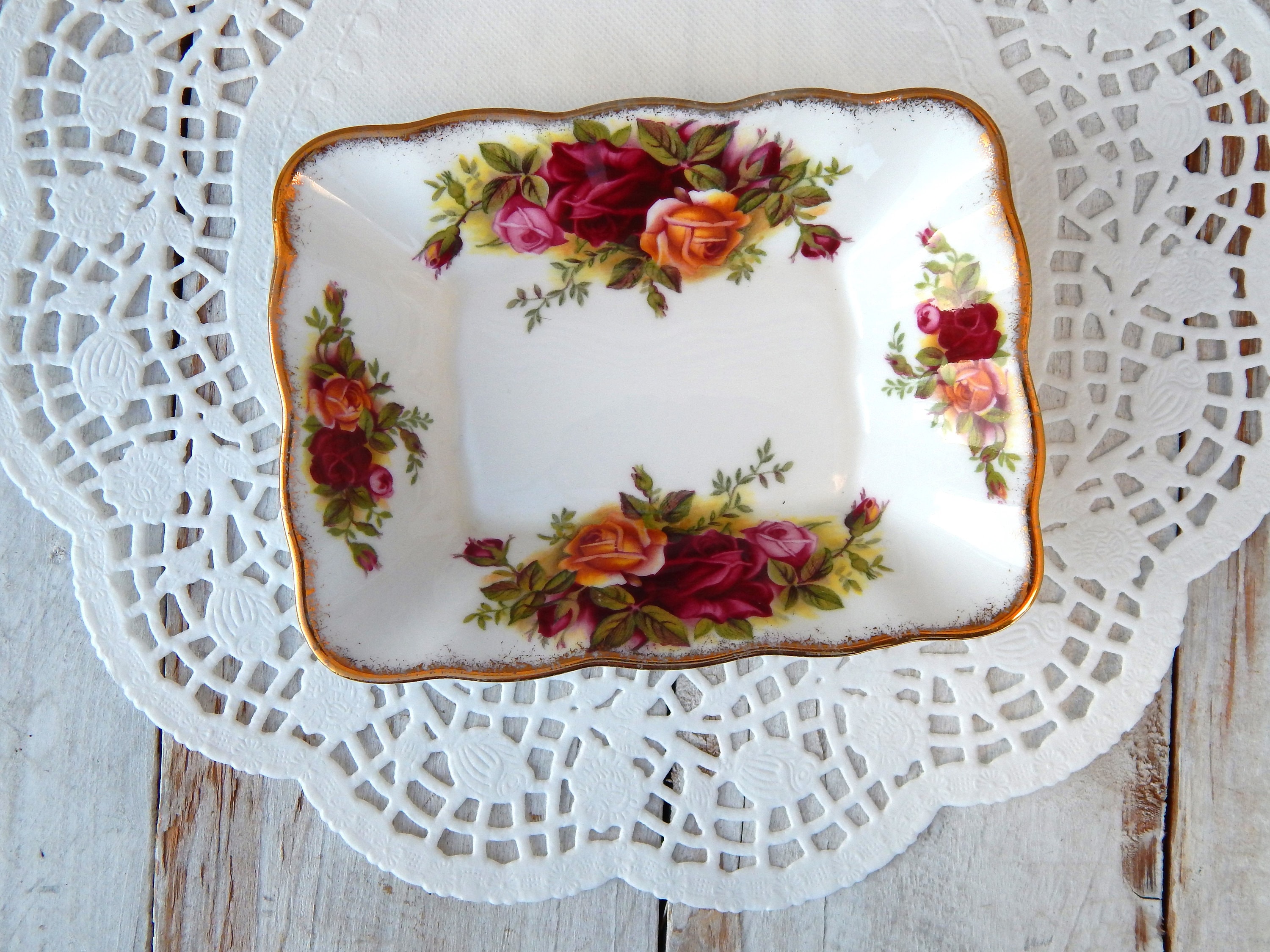 Royal Albert Soap Dish Old Country Roses Rectangular Dish Etsy
