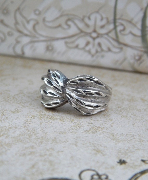 Silver Bow Ring Size 6.5, Solid Sterling Silver R… - image 3