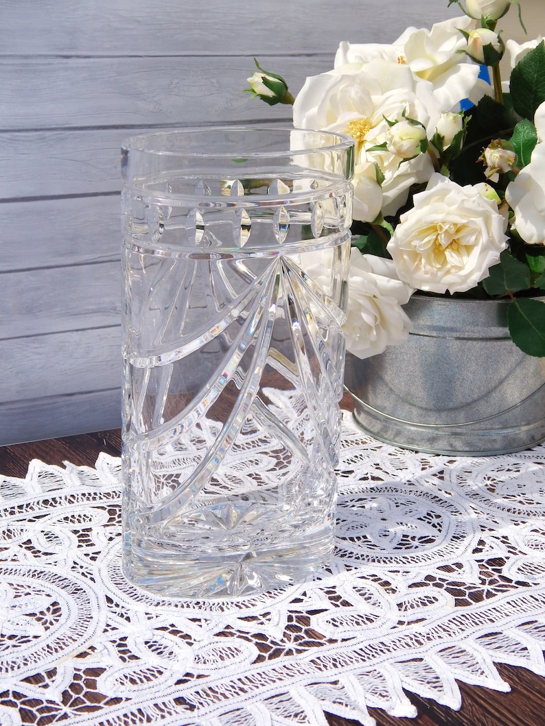 WATERFORD Crystal Vase Cut Crystal Vase 10 Discontinued Etsy