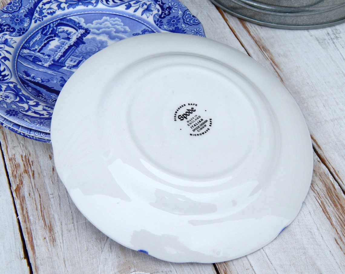 SPODE England Blue Italian Bread & Butter Plates C.1816 W Set Etsy