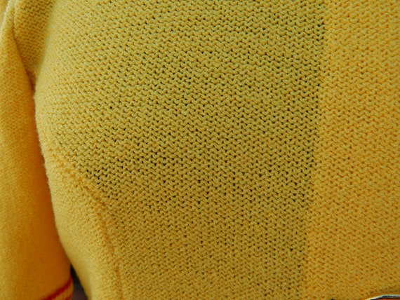 STEVE FABRIKANT Yellow Knit Dress Size 6 Huge Ena… - image 5