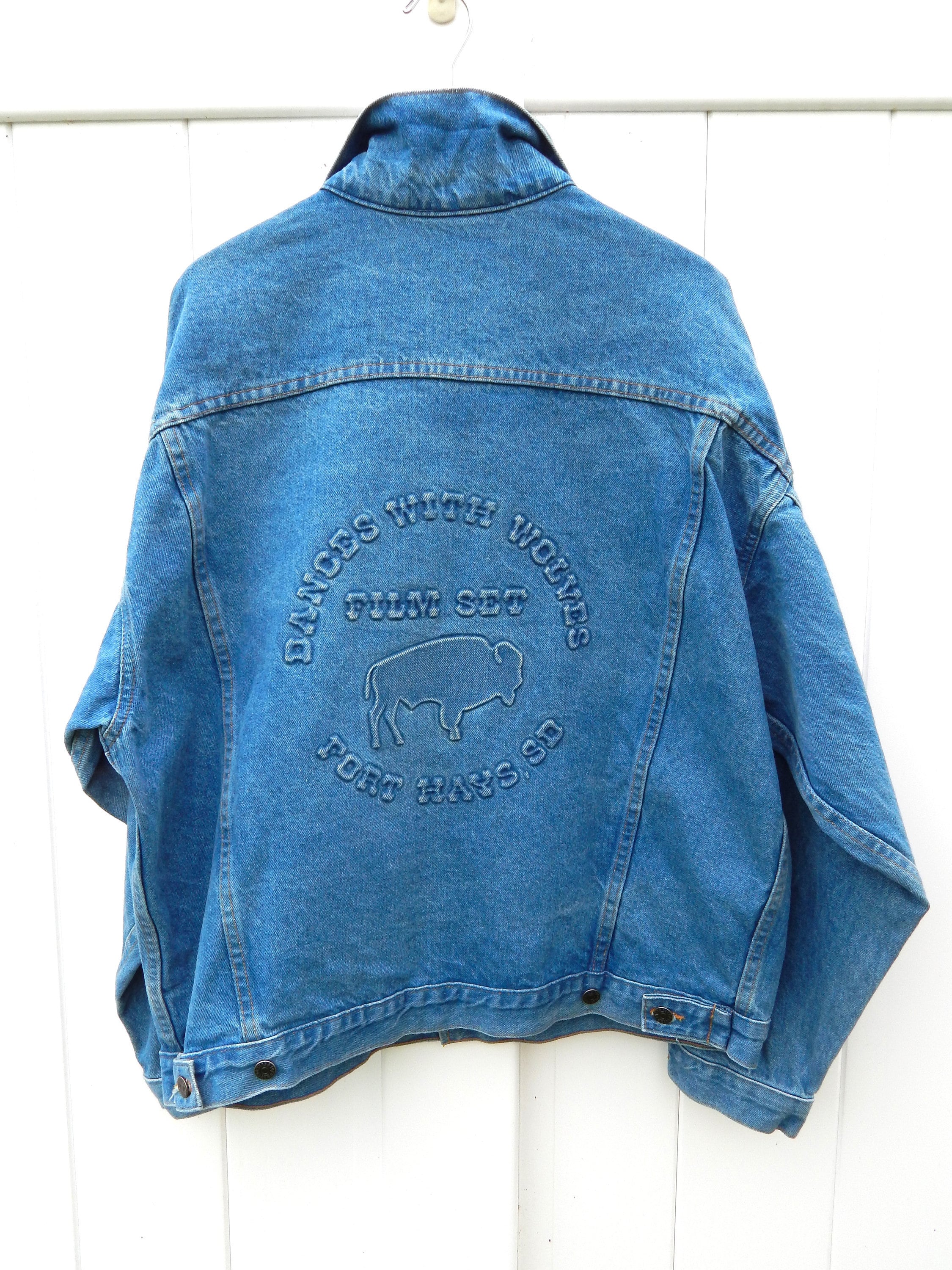 Denim Jacket XL Dances With Wolves Film Set Crew, Collectible 