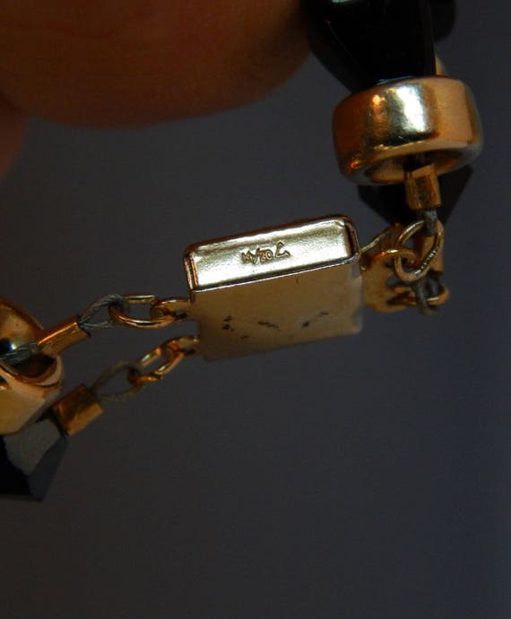Two-Strand Beaded Bracelet Gold Filled Filigree C… - image 5