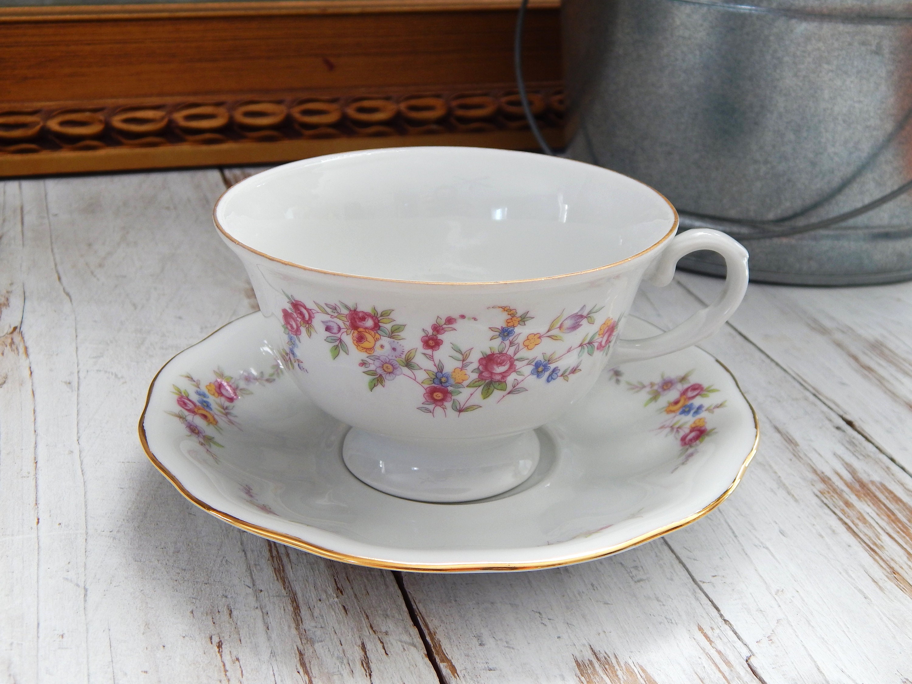 Small Luxury Coffee Cup And Saucer Vintage European Tea Latte Cup