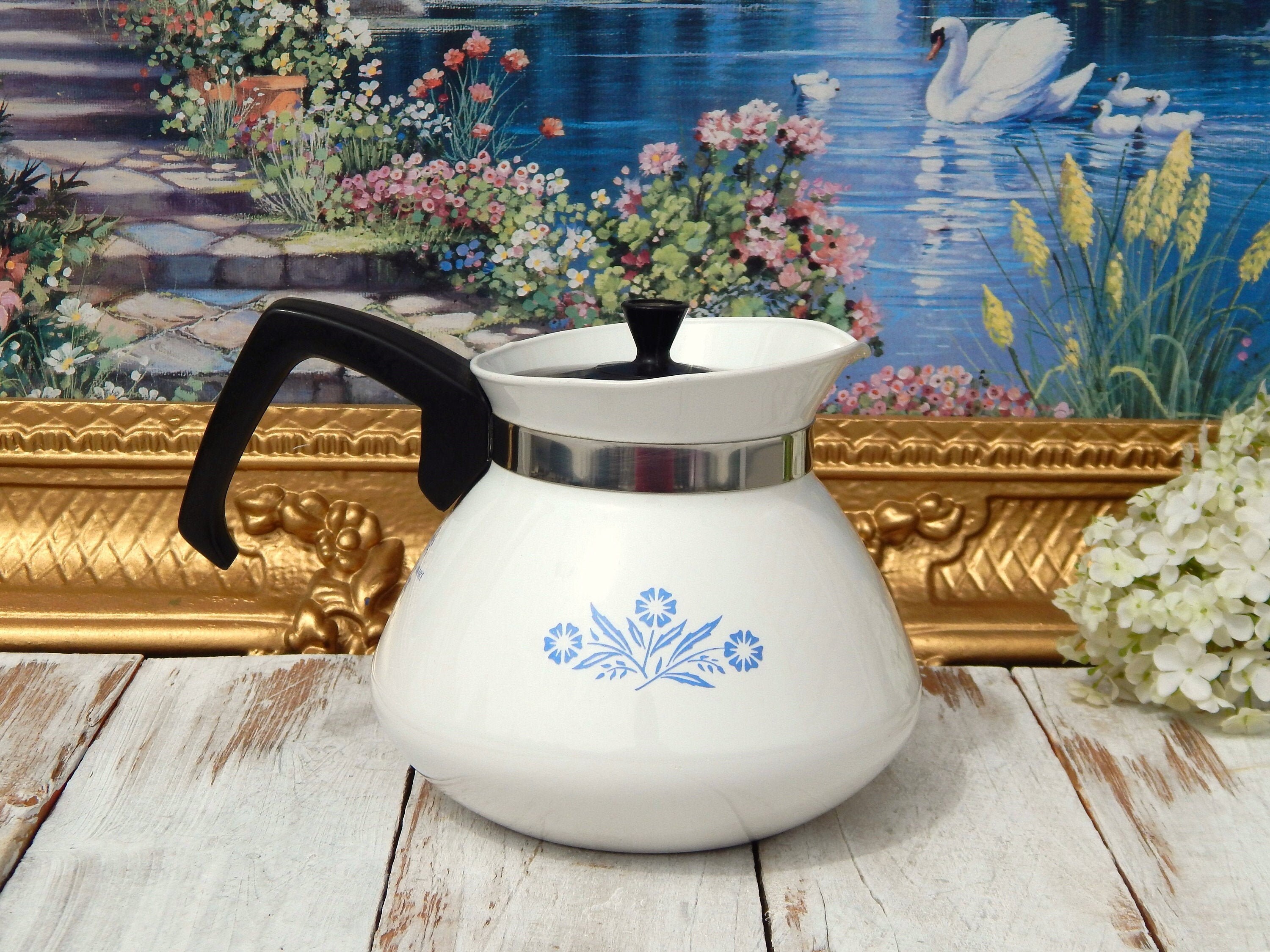 Corning Ware Coffee Pot 6 Cups P-104 
