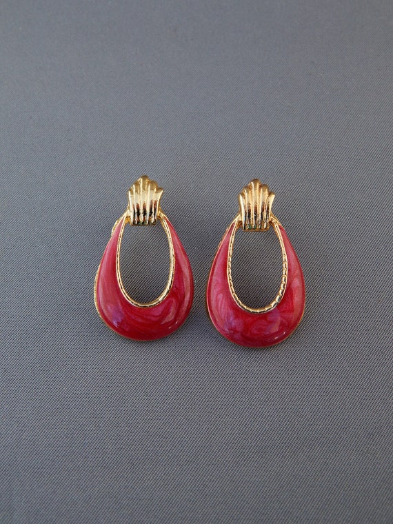 rose flower design gold earrings