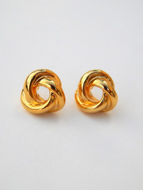 Vintage Tiny Gold Knot Earrings Love Knot Stud Earrings Gold Etsy Australia