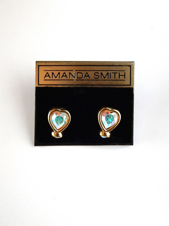 Crystal Heart Earrings AMANDA SMITH