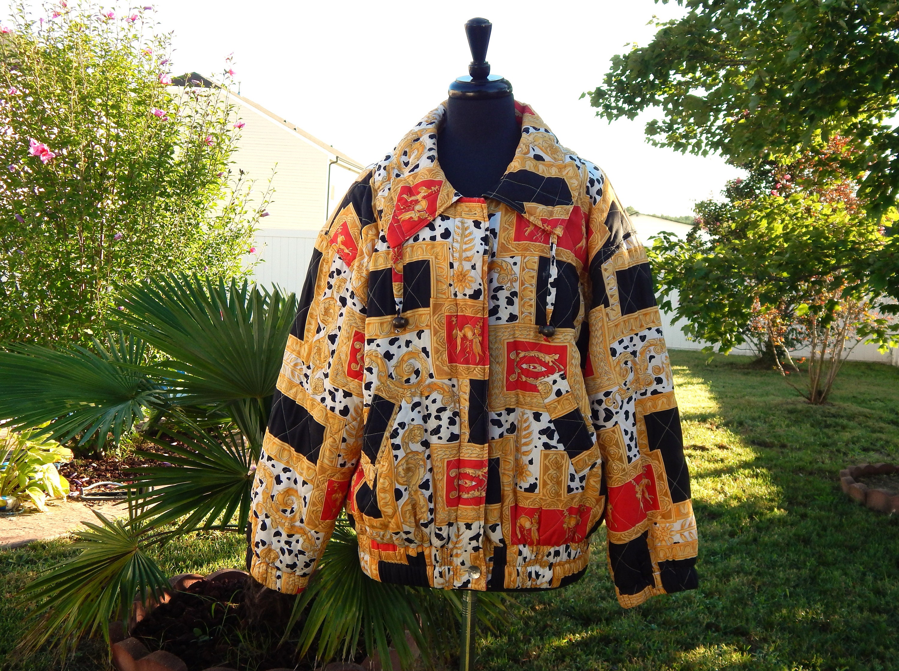 Silk Jacket Baroque Print Size Large DENNISE PARIS