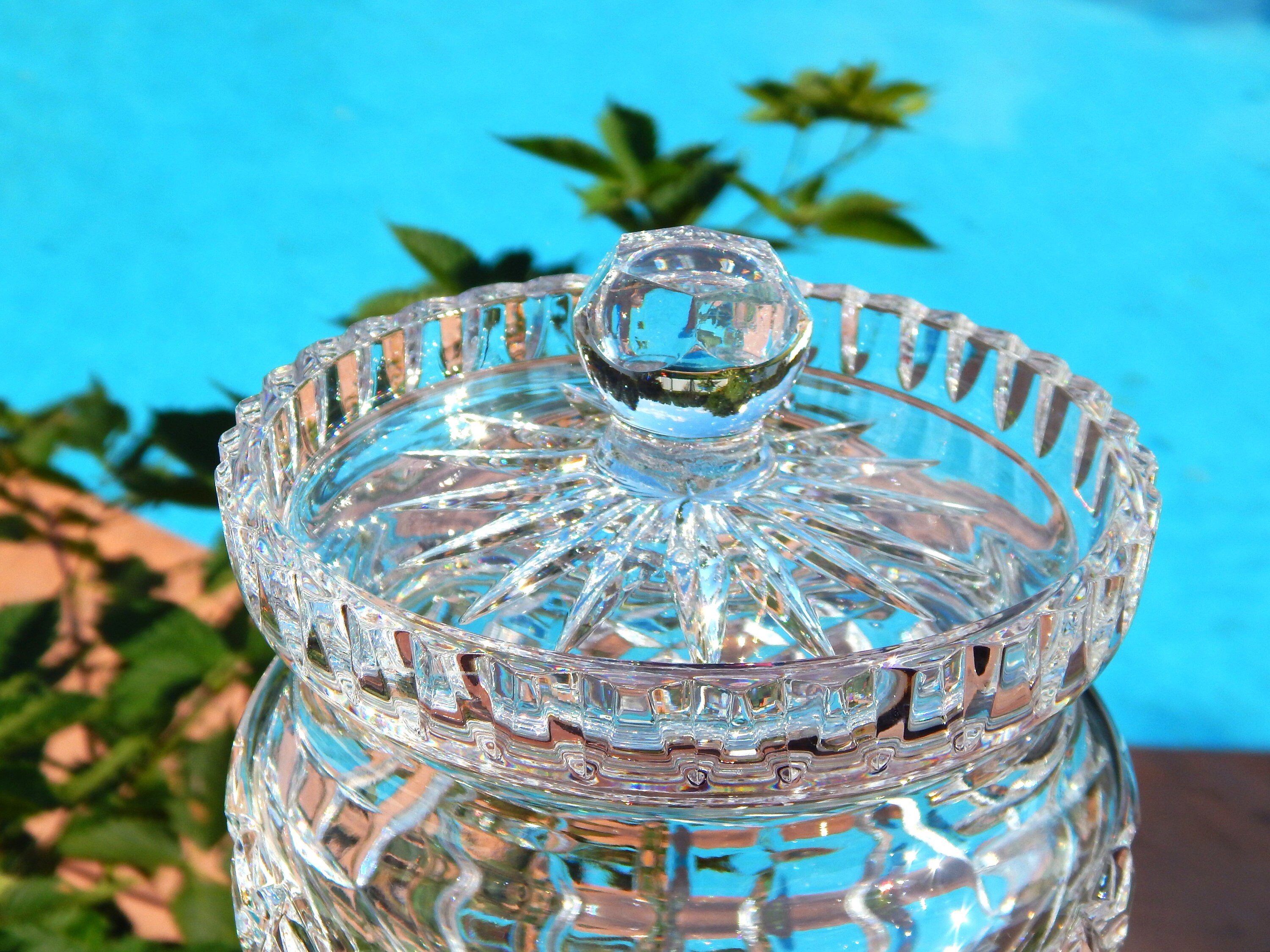 アメリカンブランド Waterford Crystal社 クリスタルガラスクッキージャー