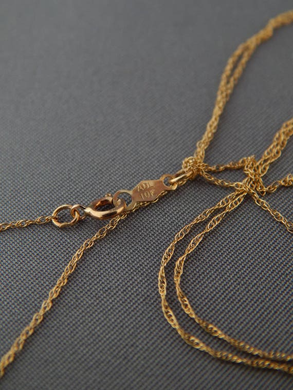 10K Gold Diamond Heart Necklace, 10K Yellow Gold Heart Pendant