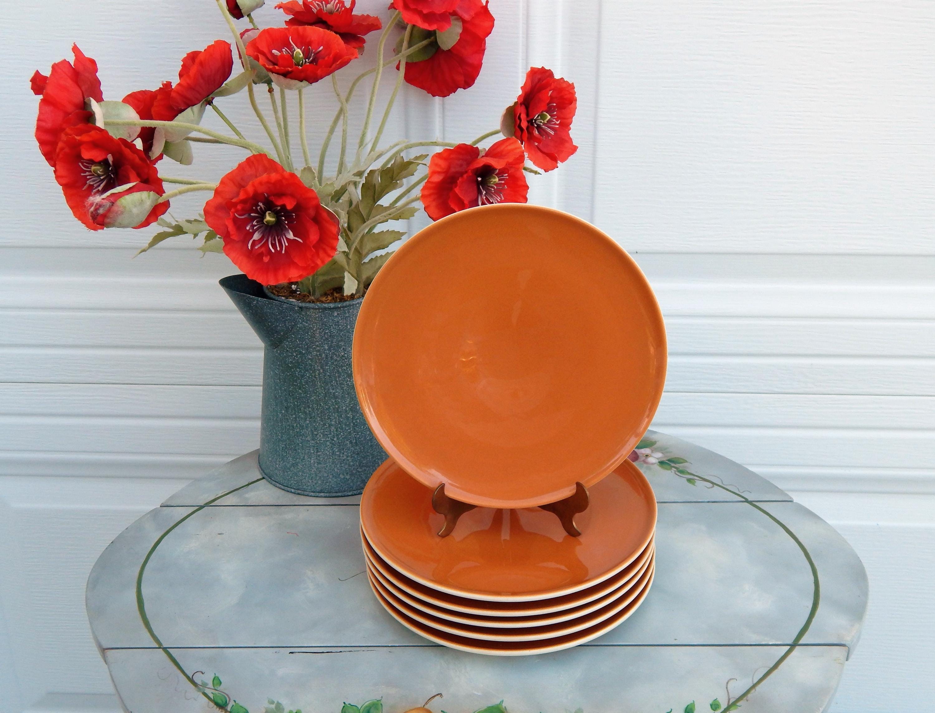 IROQUOIS Harvest Time Ben Seibel Salad Plates Set of 6, Vintage