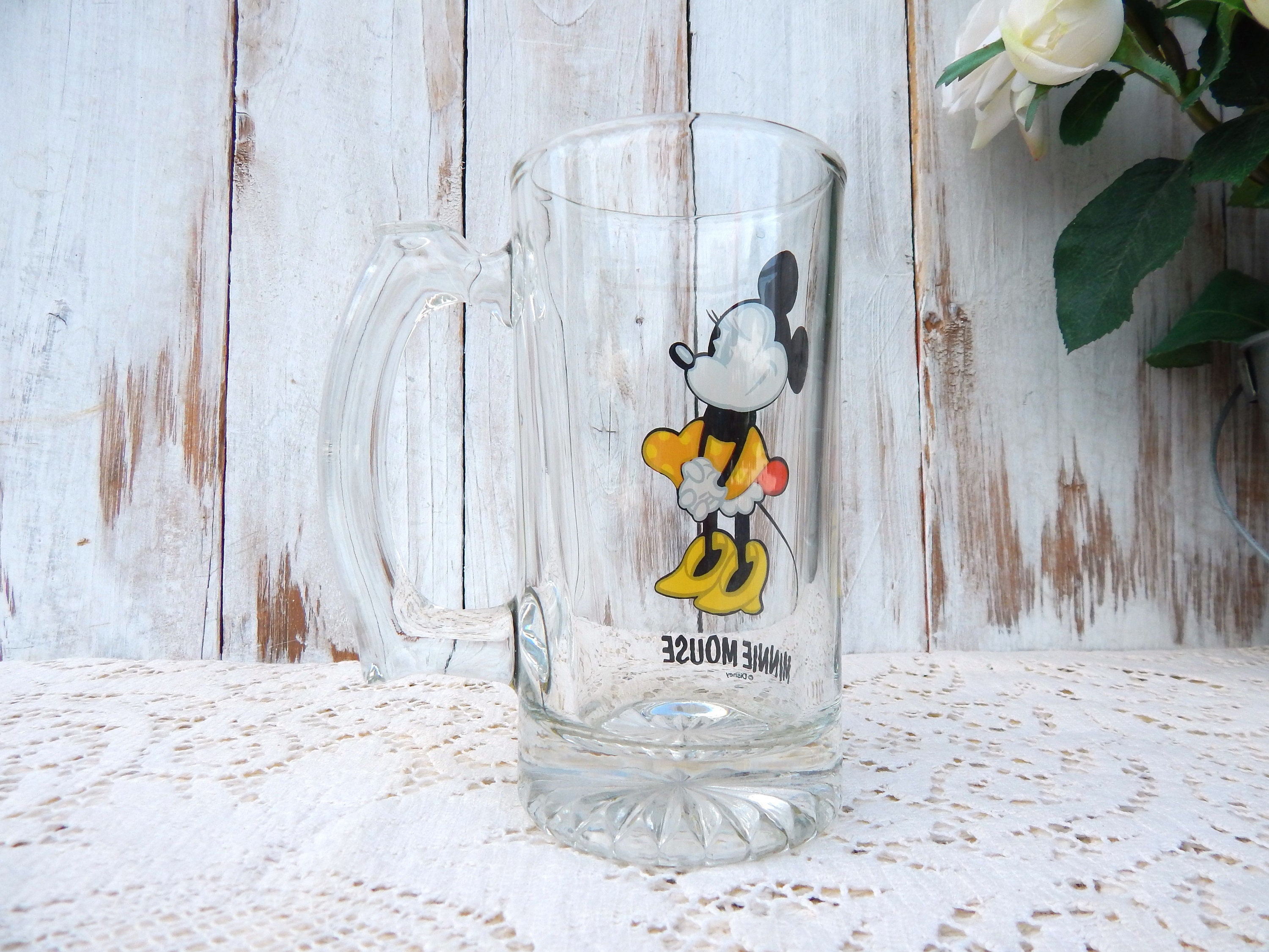 Disney Glass Mug MINNIE MOUSE Beer Mug Disney Lover Gift Etsy