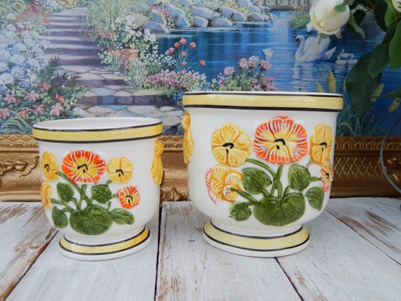 Set of 2 Round Terracotta Planters! Perfect for Both Indoor and Outdoor Plants! (2 Terra Cotta Planters)(並行輸入) : Terra Cotta Pots for Plants with Drainage Hole, 2 Pack