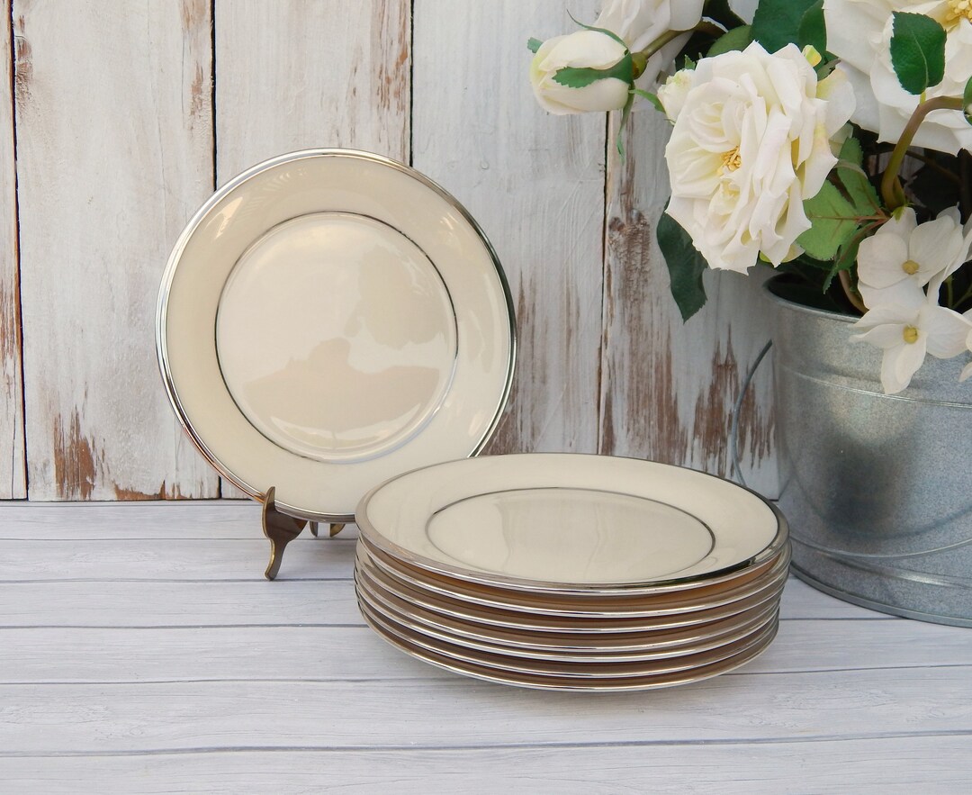 Vintage Plates Bread & Butter LENOX SOLITAIRE USA, Thanksgiving - Etsy