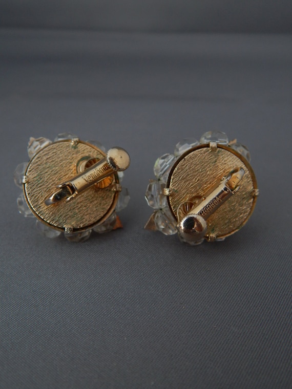 VENDOME Crystal Earrings, Vintage Crystal Cluster… - image 4
