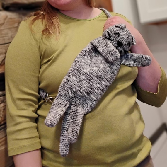 Crochet Cat Crossbody Bag Pattern PDF Intermediate Design Aran