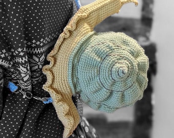 Patroon gehaakte slakrugzak: Cottagecore Woodland-tas (pdf-download)