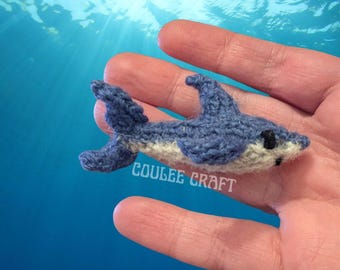 PATROON: breipatroon Tiny Great White Shark breipatroon pdf-download | schattige minihaaien project oceaan zeeleven knuffel softie micro ambacht