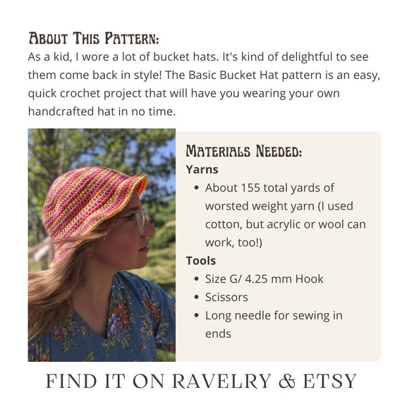 Basic Crochet Bucket Hat Pattern 