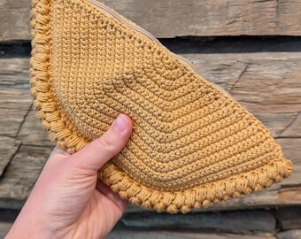 Haakpatroon Cornish pasty portemonnee pdf - gevorderde beginner - katoenen sportgaren - patroon clutch