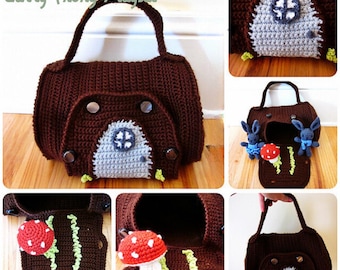 Patroon gehaakt Woodland Home-speelset: Cottagecore-draagtas (pdf-patroon)