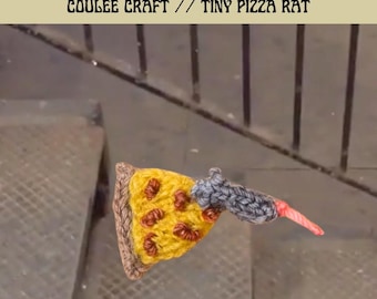 Gebreid pizzaratspeldpatroon: Tiny NYC Meme (pdf-patroon)